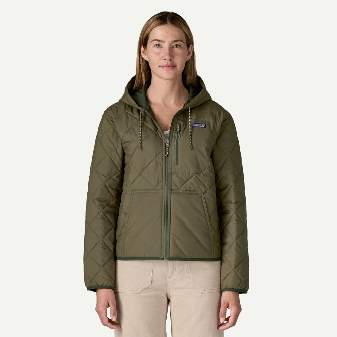 Women's Diamond Quilted Bomber Hoody