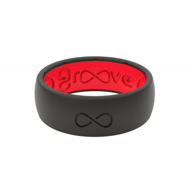 Ring Solid Black Red