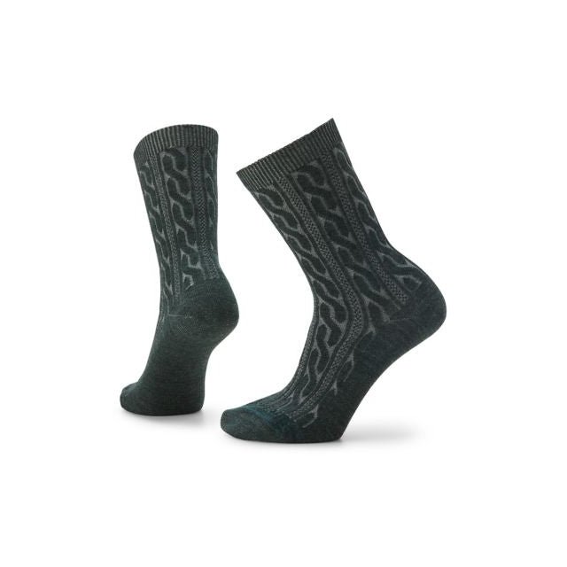 Women's Everyday Cable Zero Cushion Crew Socks