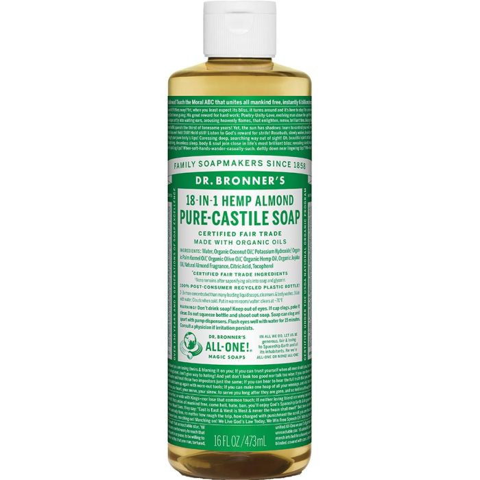 insecticidal soap dr bronner's Dr. Bronner's Organic 18-in-1 Hemp Pure Castile Soap, Almond