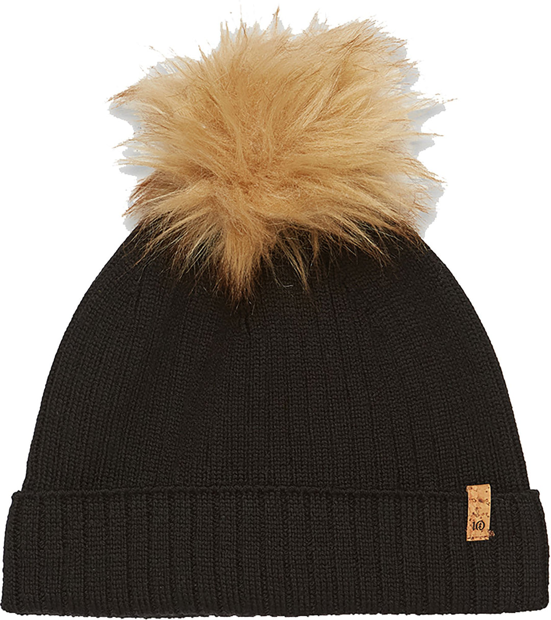 Wool Faux Fur Pom Beanie