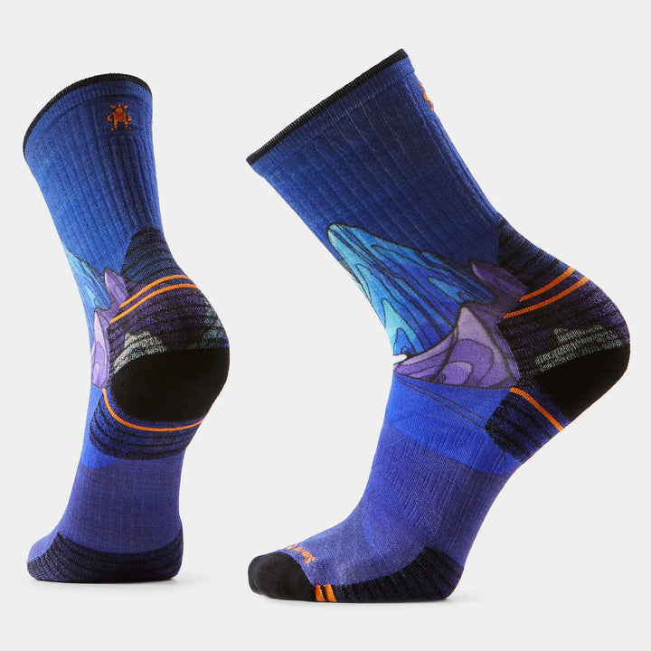 Hike Targeted Cushion Mountain Myth Print Crew Socks