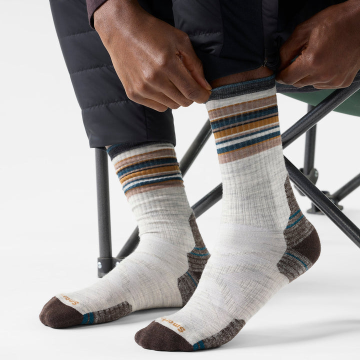 Hike Targeted Cushion Striped Crew Socks