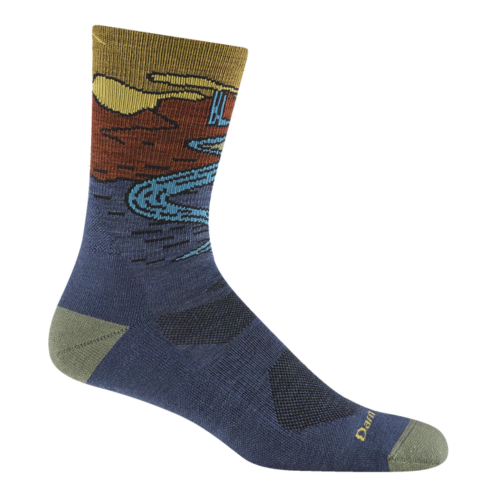 Men's Chasing Waterfalls Micro Crew Lightweight with Cushion Hiking Sock