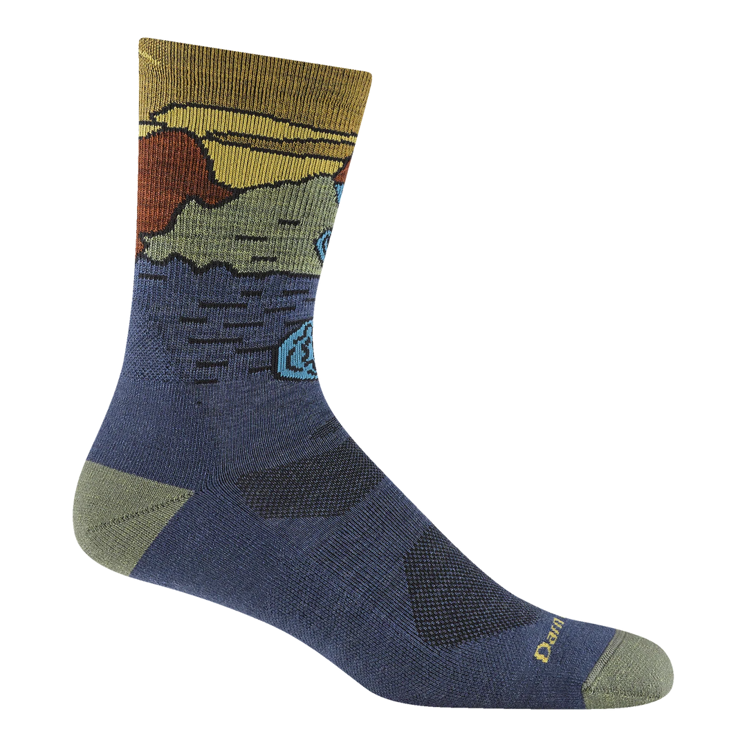 Men's Chasing Waterfalls Micro Crew Lightweight with Cushion Hiking Sock