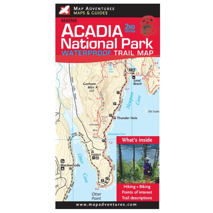 Acadia National Park Waterproof Trail Map