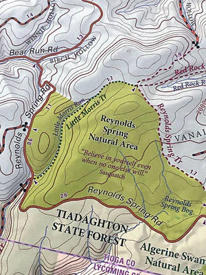 Pine Creek / Grand Canyon of Pennsylvania Map