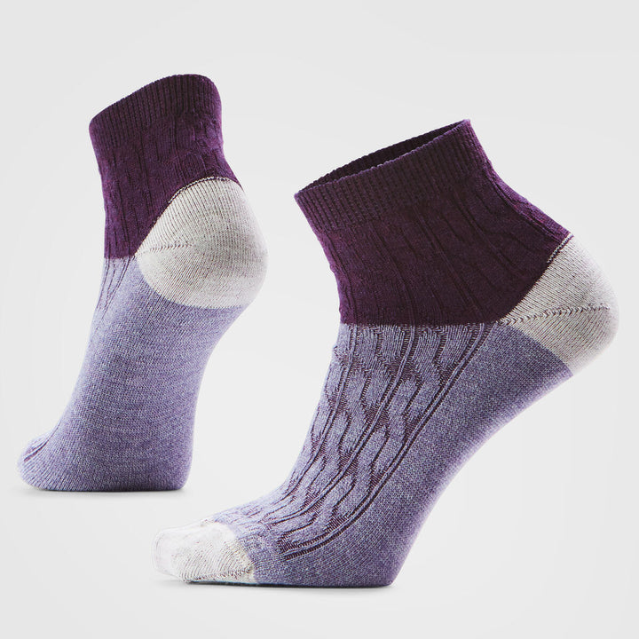 Women's Everyday Cable Zero Cushion Ankle Socks