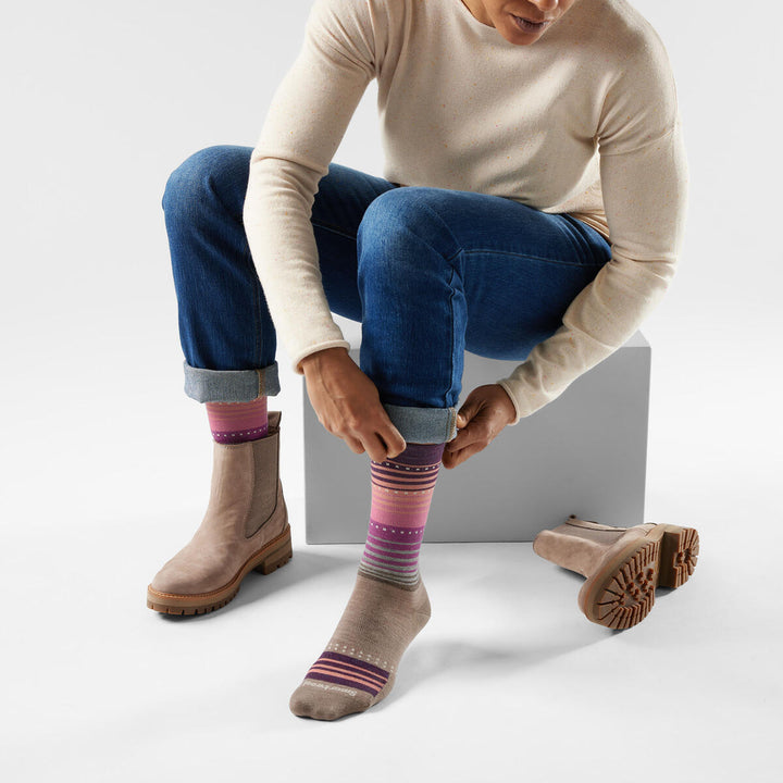 Women's Everyday Stitch Stripe Crew Socks