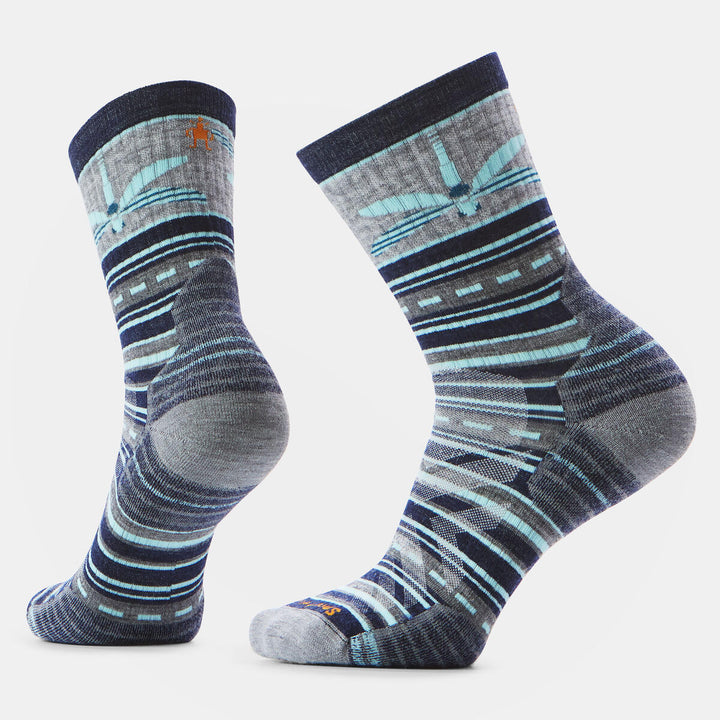 Women's Hike Targeted Cushion Dragon Stitch Mid Crew Socks