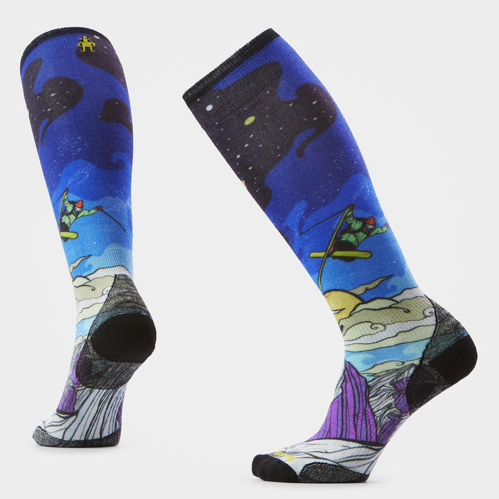 Women's Ski Zero Cushion Galactic Ski Print OTC Socks?