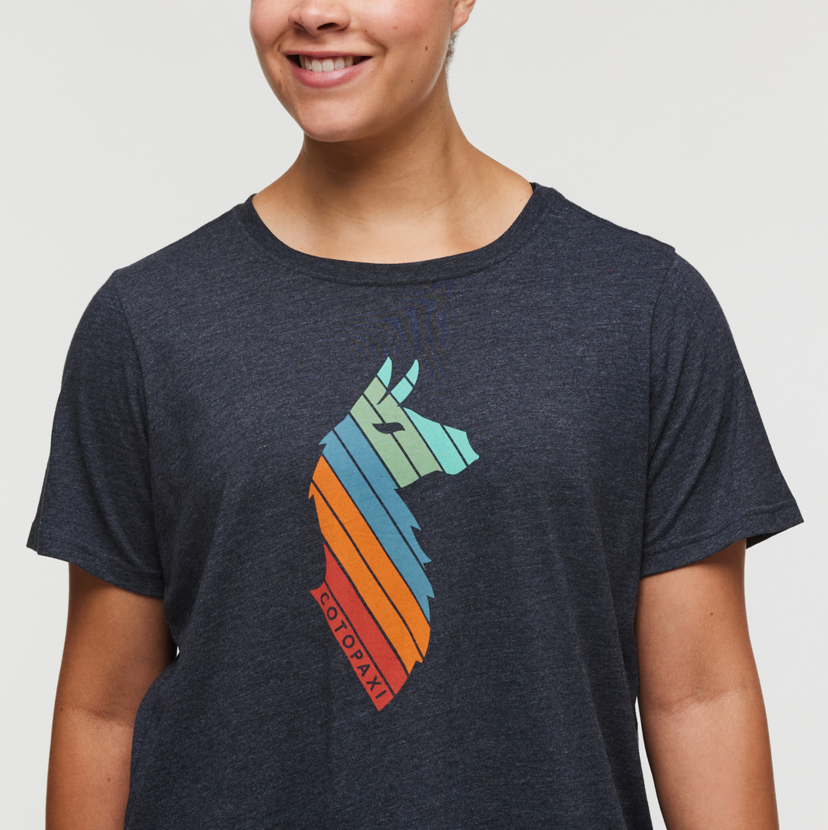 Women's Llama Stripes Organic T-Shirt