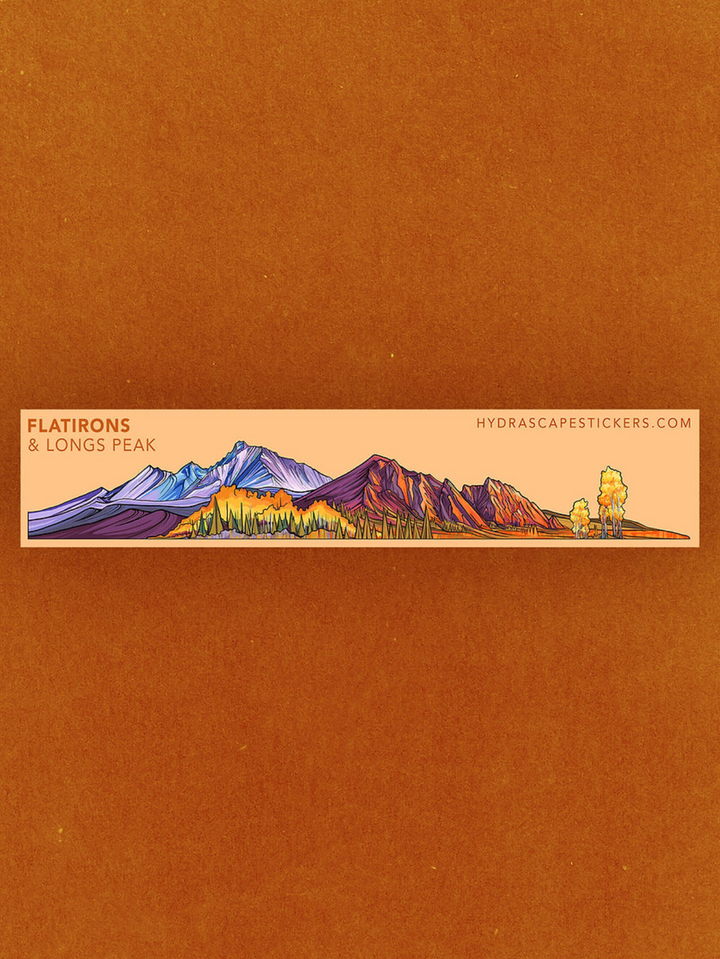 Flatirons & Longs Peak Miniscape Sticker