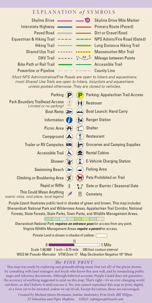 Shenandoah National Park South, Virginia Map