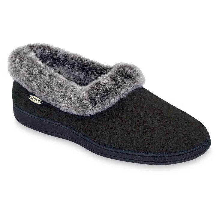 Women's Faux Fur Chinchilla Collar Slipper