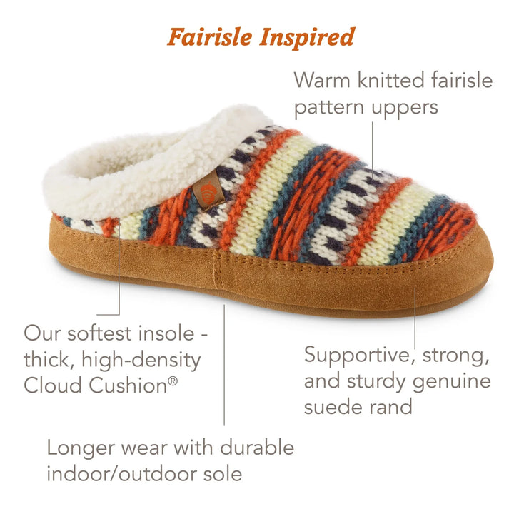 Women's Fairisle Knit Clog Slipper