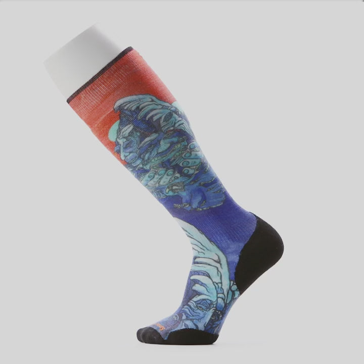Ski Targeted Cushion Winter Haze Print OTC Socks