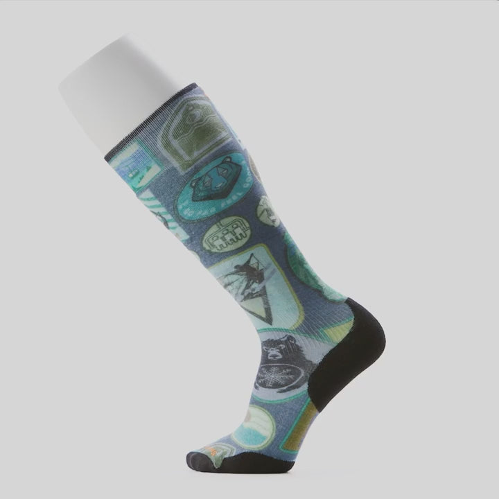 Ski Targeted Cushion Explorer Print OTC Socks